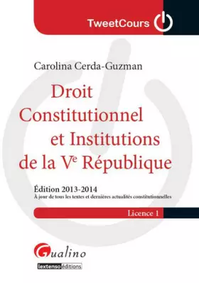 Couverture du produit · Droit constitutionnel et institutions de la Ve République