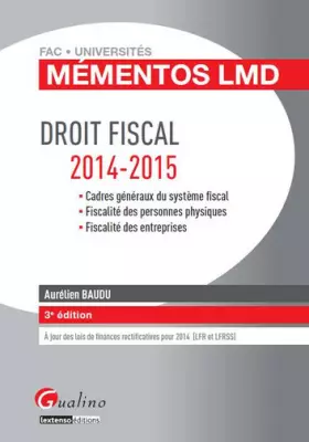 Couverture du produit · Droit fiscal 2014-2015, 3ème Ed