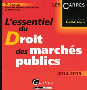Couverture du produit · L'essentiel du droit des marchés public