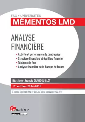 Couverture du produit · Analyse financière 2014-2015