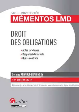 Couverture du produit · Mémentos - Droit des obligations