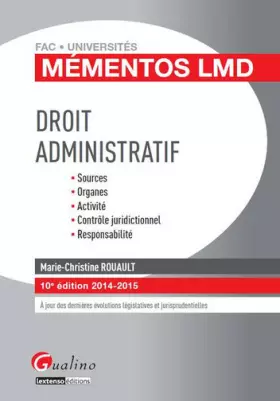 Couverture du produit · Droit administratif, 10ème Ed