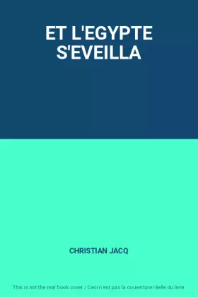 Couverture du produit · ET L'EGYPTE S'EVEILLA