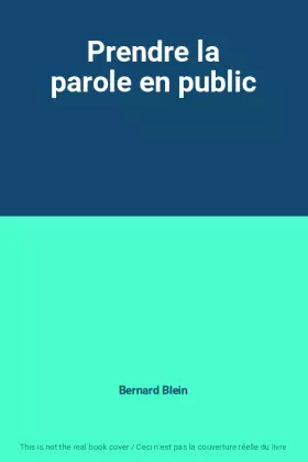 Couverture du produit · Prendre la parole en public