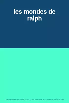 Couverture du produit · les mondes de ralph
