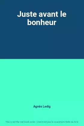 Couverture du produit · Juste avant le bonheur