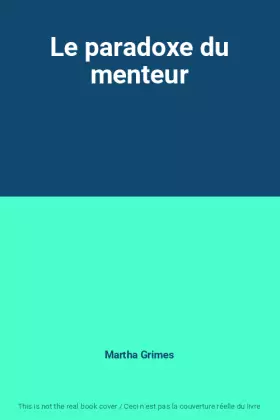 Couverture du produit · Le paradoxe du menteur