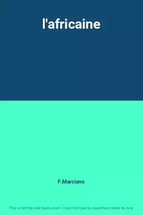 Couverture du produit · l'africaine