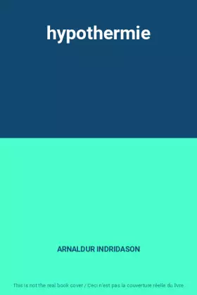 Couverture du produit · hypothermie