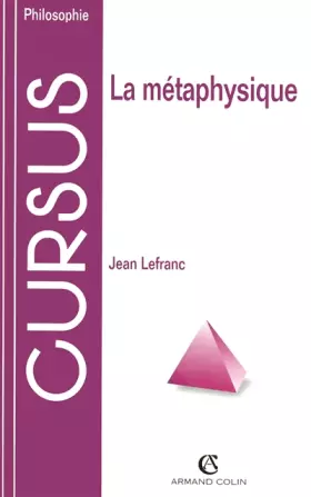 Couverture du produit · La métaphysique