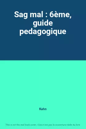 Couverture du produit · Sag mal : 6ème, guide pedagogique