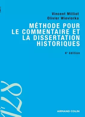 Couverture du produit · Méthode pour le commentaire et la dissertation historiques - 4ed.