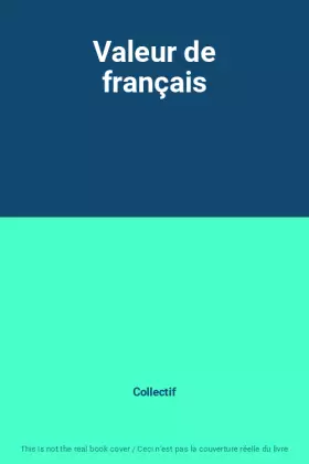 Couverture du produit · Valeur de français