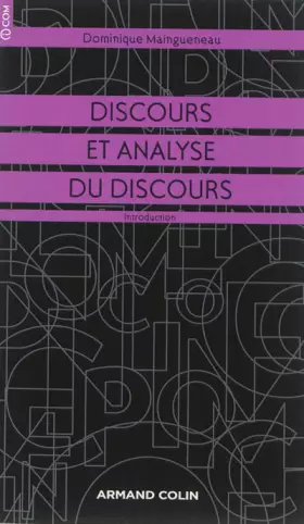 Couverture du produit · Discours et analyse du discours - Introduction