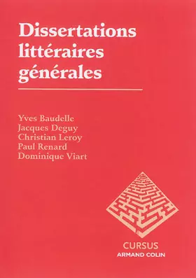 Couverture du produit · Dissertations littéraires générales
