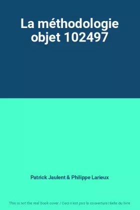 Couverture du produit · La méthodologie objet 102497