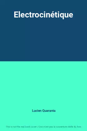 Couverture du produit · Electrocinétique