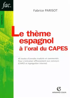 Couverture du produit · Le thème espagnol à l'oral du CAPES