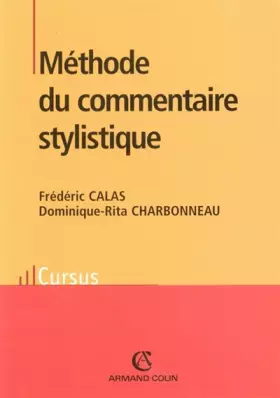 Couverture du produit · Méthode du commentaire stylistique