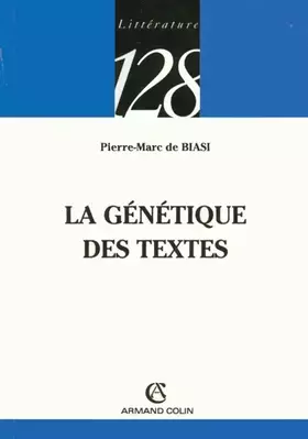 Couverture du produit · La génétique des textes