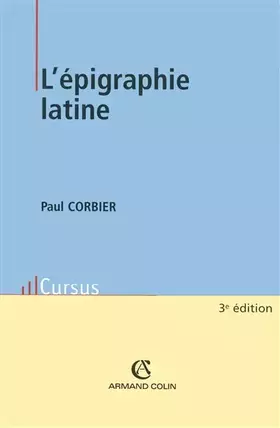 Couverture du produit · L'épigraphie latine