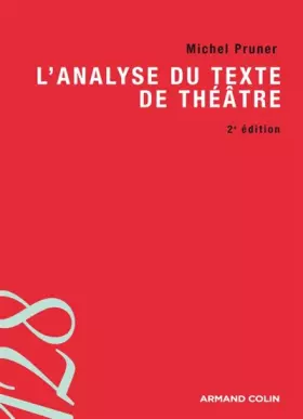 Couverture du produit · L'analyse du texte de théâtre