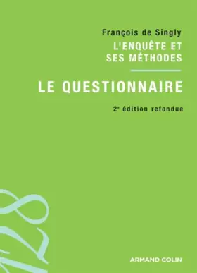 Couverture du produit · L'enquête et ses méthodes : Le questionnaire