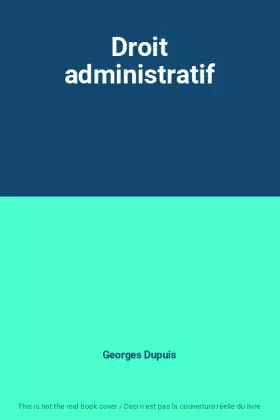 Couverture du produit · Droit administratif