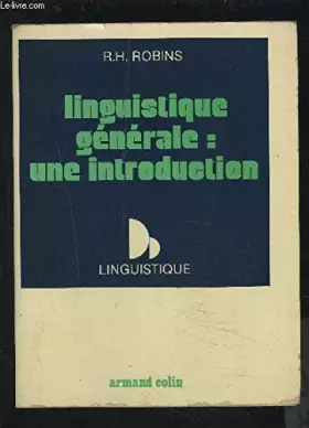Couverture du produit · Linguistique generale