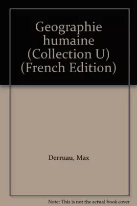 Couverture du produit · Géographie humaine