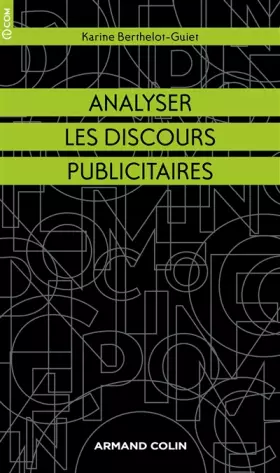 Couverture du produit · Analyser les discours publicitaires