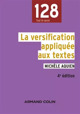 Couverture du produit · La versification appliquée aux textes - 4e édition