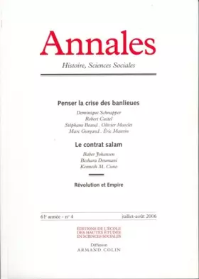 Couverture du produit · Annales. histoire, sciences sociales - vol 61 (4/2006)
