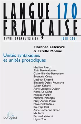 Couverture du produit · Langue française n° 170 (2/2011)