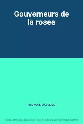 Couverture du produit · Gouverneurs de la rosee