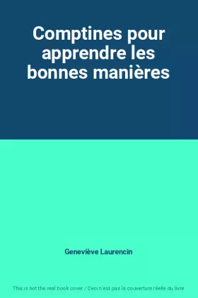 Couverture du produit · Comptines pour apprendre les bonnes manières