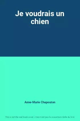 Couverture du produit · Je voudrais un chien