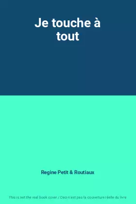 Couverture du produit · Je touche à tout