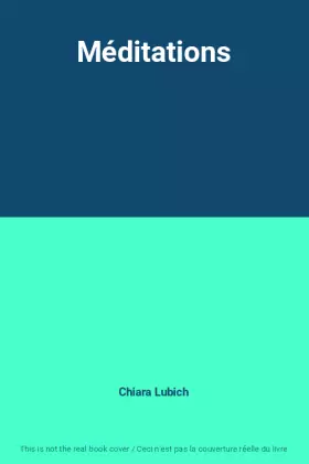 Couverture du produit · Méditations