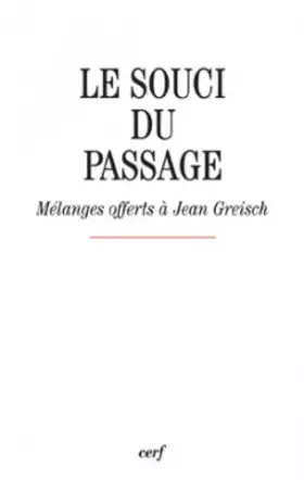 Couverture du produit · Le souci du passage
