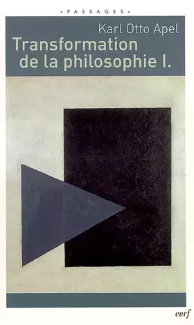 Couverture du produit · Transformation de la philosophie 1
