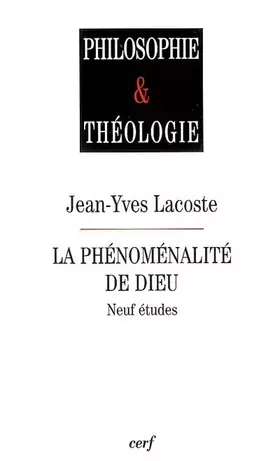 Couverture du produit · LA PHÉNOMÉNALITÉ DE DIEU