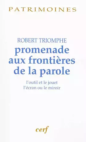 Couverture du produit · PROMENADE AUX FRONTIÈRES DE LA PAROLE