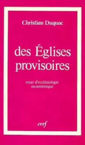 Couverture du produit · Des Églises provisoires