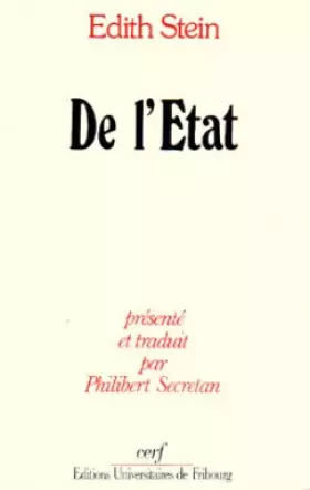 Couverture du produit · De l'État