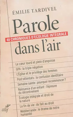 Couverture du produit · Parole dans l'air