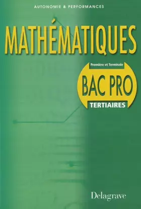 Couverture du produit · Mathématiques Bac pro secteur tertiaire