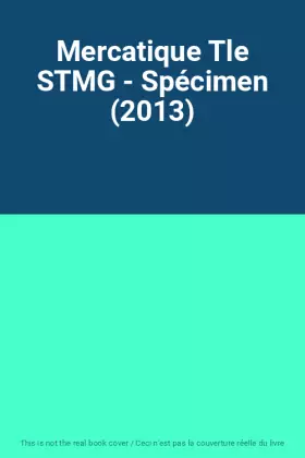 Couverture du produit · Mercatique Tle STMG - Spécimen (2013)