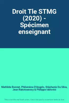 Couverture du produit · Droit Tle STMG (2020) - Spécimen enseignant
