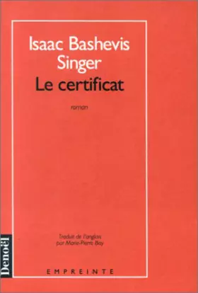 Couverture du produit · Le certificat